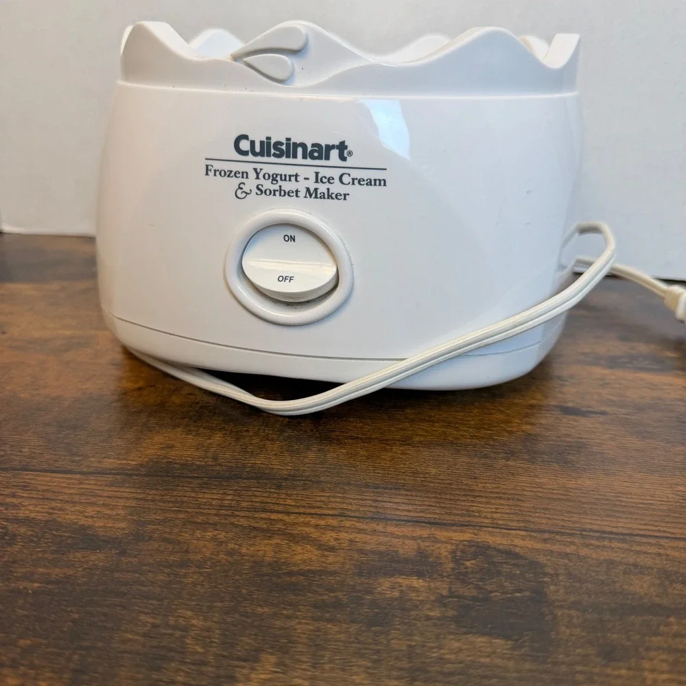 Cuisinart Ice Cream Maker White ICE-20‎ Frozen Yogurt Sorbet Maker Base Only